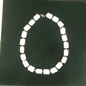 White Cultured Freshwater Pearl & Hematine Rhodium Over Silver 24 Inch Necklace